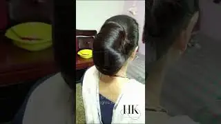 Extra Shiny Layered Hair Bun | Long Thick Knee-Length Hair Styled into Glossy Big Bun #shorts #viral