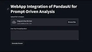 Streamlit WebApp Integration of PandasAI for Prompt-Driven Analysis