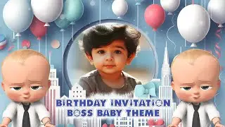 Boss Baby Theme Birthday Invitation Video - Personalized Digital Invite B247570 | Green FX