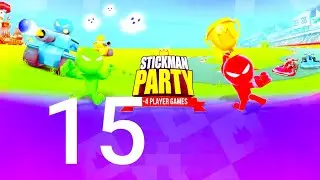 Stickman Party - Gameplay Part 15 Random Funny MiniGames 123 4 Plyer