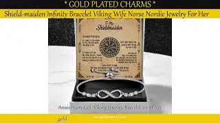 Shield-maiden Infinity Bracelet Viking Wife Norse Nordic Jewelry For Her