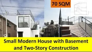 70 Sqm Small Modern House with Basement and Two Story Construction