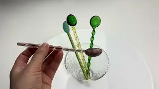 JX4277 twisted glass spoon