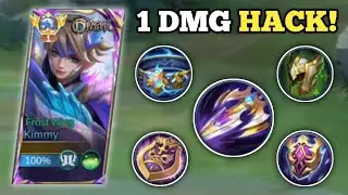 REASON WHY KIMMY 1 DAMAGE HACK IS BROKEN! (mythicak honor!👍) KIMMY BEST BUILD -MLBB