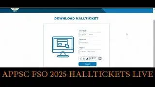 APPSC FSO Hall Ticket 2025 Download Link Active | How to Download Andhra Pradesh FSO Admit Card