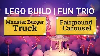 Nabil & Kamil Builds | Lego Fairground Carousel 31095 & Monster Burger Truck 31104  - Speed Build
