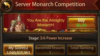 Evony Kings Return hack for Power increase Monarch Competition and get rank 1