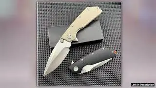 Micro DOC LDT Satin Plain D2 Blade Tactical Flipper Folding Knife Outdoor Hunting Survival Liner Lo