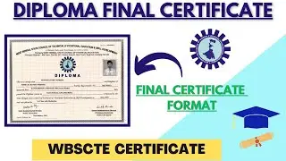 My Diploma Final Certificate| Wbscte Diploma Pass Final Certificate format| Full Information|