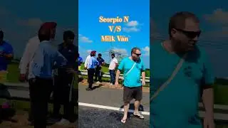 Scorpio N and Milk Van Accident on Delhi Meerut Expressway #shorts #shotsvideo #accident #scorpio