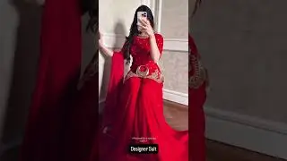 Royal Red Gharara Set with Intricate Golden Work#youtubeshorts #partyweardress #dress #shorts