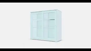 VIHALS Cabinet with sliding glass doors | Shop | Ecommerce