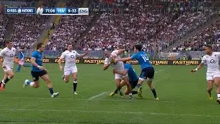 Powerful finish for try by Jonathan Joseph! | RBS 6 Nations