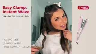 TYMO ROVY Beach Waves Curling Wand | 3 Barrel Ionic Crimper for Effortless, Long-Lasting Waves