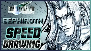 FFVII SEPHIROTH TIME LAPSE | SPEED DRAWING!!!