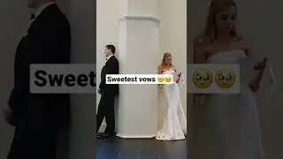 Bride can&rsquo;t help but cry she&rsquo;s so in love! #shorts #vows #wedding