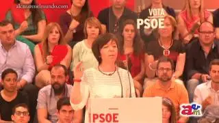 Mitin político elecciones municipales del PSOE Alcázar de San Juan. Pedro Sánchez y Rosa Melchor.