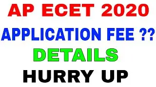 ap ecet 2020 | application fee | how much fee for ecet application 2020 || how to pay fee online