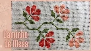 Caminho de Mesa em Ponto Cruz - Passo a passo Iniciante e Profissional