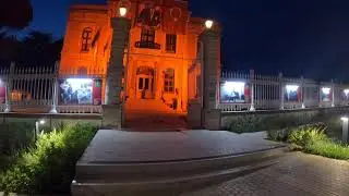 TURKEY, EDIRNE, NIGHT VIEW OF THE SELIMIYE MOSQUE AND THE SQUARE IN FRONT OF THE MOSQUE, AUGUST 2022