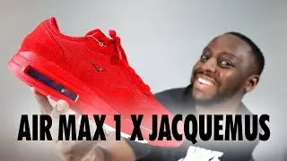 Обзор кроссовок Air Max 1 86 X Jacquemus University Red On Foot от QuickSchopes 701 Schopes HM669...