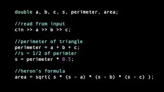 C++ Heron's Formula Lab