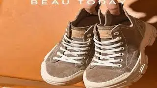 #BeauToday Casual Sneakers Women Suede Leather Round Toe Lace-Free High Top Ladies Retro Fashion Fl