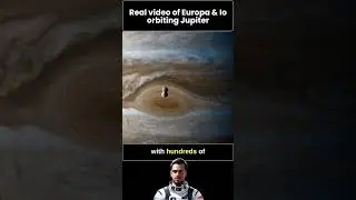 Real video of Europa & Io orbiting Jupiter #shorts #space  #nasa  #astronomy #jupiter