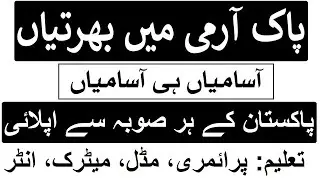 Pakistan Army Jobs 2020 Matric base, Inter, FA, Fsc, Primary, Middle, BA | Pak Army Jobs Today 2020