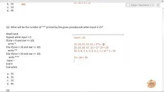 Infosys Recruitment Test Pseudo Coding Questions Solved | Inheritence Question | 28th September 2020
