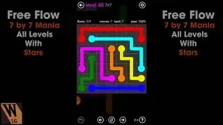 Flow Free 7 by 7 Mania  complete Levels with Stars