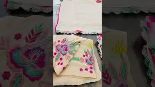 Cotton embroidery suit 🤩 #ytshorts #fashion #cotton #suit