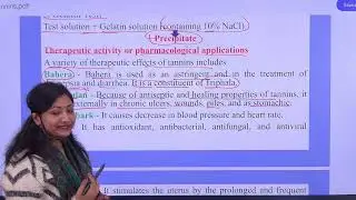 Lecture 31 | Identification tyest & uses of tannins and introduction of resins | D.Pharm 1st Year