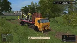 Farming Simulator 2017 | Новенький Камаз и погрузка древесин