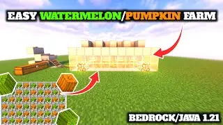Unlimited Melon & Pumpkin Farm in Minecraft 1.21 &ndash; Works on Java & Bedrock!