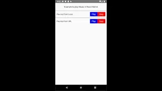 Play Music / Sound in React Native App for Android and iOS use React Native  version 0.61.5