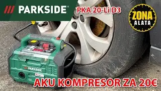 Parkside PKA 20-Li D3 &ndash; Test i recenzija kompresor pumpa za gume! Vredi li ovaj aku model?
