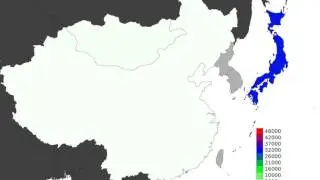 East Asia - Gni Per Capita, Atlas Method - Timelapse