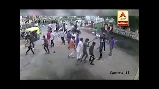Clash Between Students At Kadi Collage, Watch CCTV