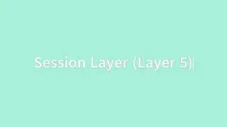 Session Layer in Computer Network | Layer 5 | OSI Model | TCP/IP Layer