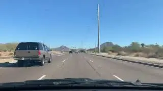 Time lapse imagery from Scottsdale into fountain Hills Arizona. Driving up the mountain on Shea Blvd