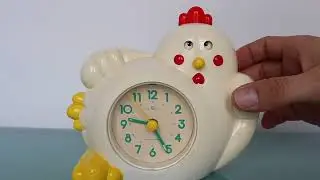 SOLD! CLOCK Mantel Alarm TALKING! RHYTHM ROOSTER Vintage FUNCTIONING Collectors Item!!
