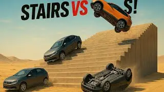 BeamNG Drive - Cars Vs Stairs (Part 2)