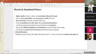 4th Videi: Mental/emotional picture, general traits, physical sphere