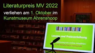 Literaturpreis Mecklenburg Vorpommern 2022