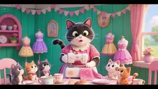 Mama Cat Sews Dresses for the Kittens&rsquo; Tea Party | Nursery Rhymes & Kids Songs