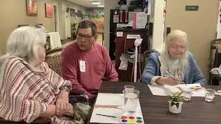 Watercolor Tree Painting | Transitional Memory Care at Chateau Madeleine, Melbourne FL