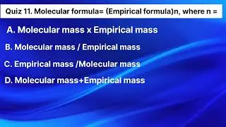 Chemistry quiz 11 chapter first some basic concepts of chemistry #premium chemistry classes