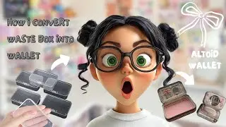 How I convert waste box into wallet🎀✨|altoid wallet | diy handmade trendy tin wallet #diy #trending