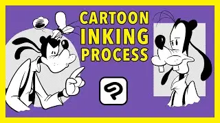 Cartoon Inking Process - Digital Inking Clean Lines